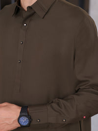 Kahi Green Blended Kameez Shalwar - ALWA-KS-419