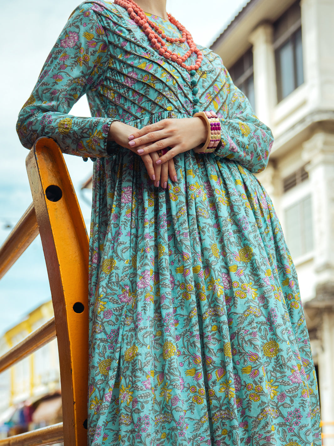 Aqua Blue Lawn Tunic - ALP-LK-1762