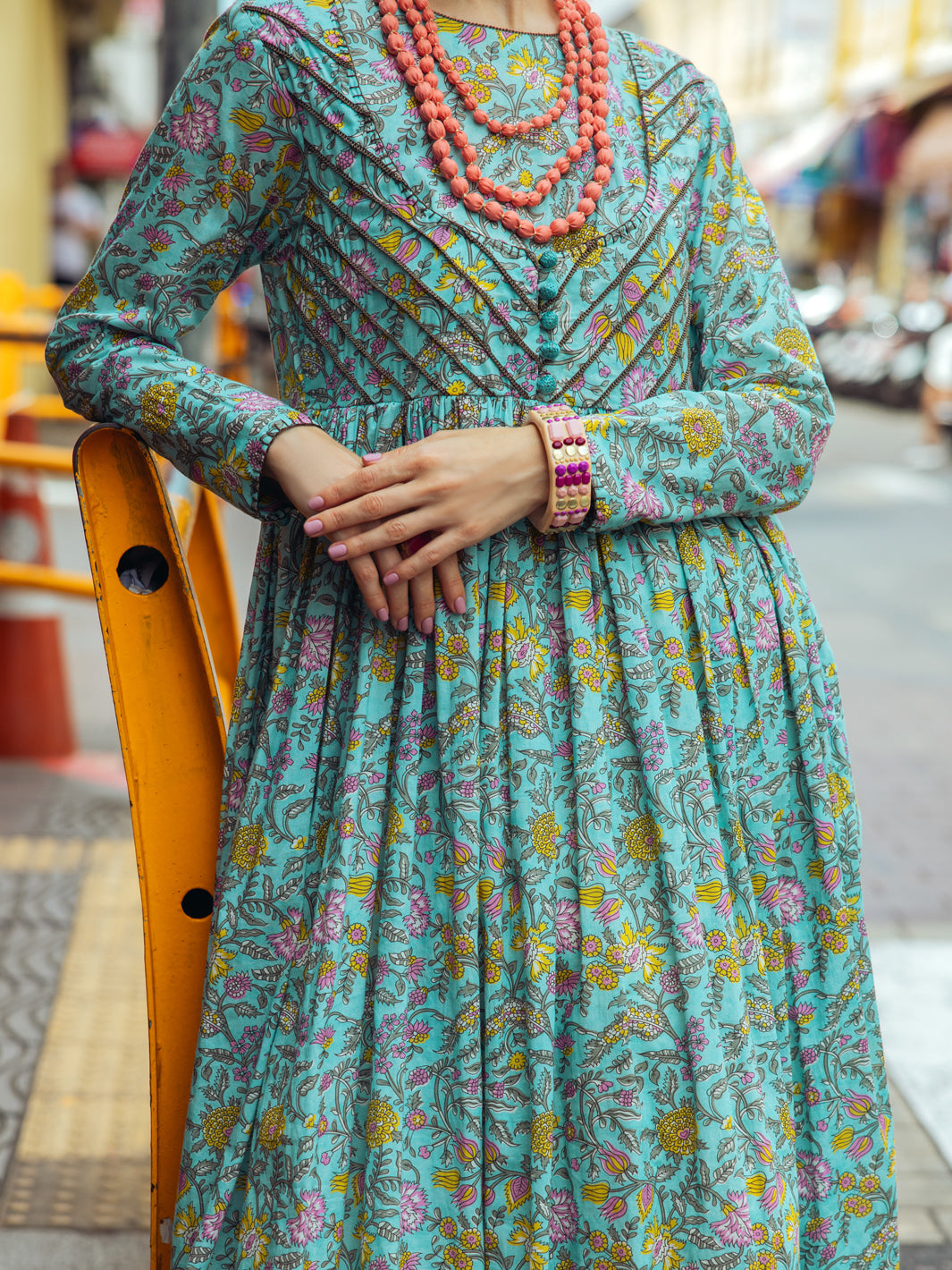 Aqua Blue Lawn Tunic - ALP-LK-1762
