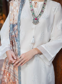 White Lawn Kurti - ALP-LK-1838