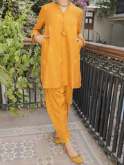 Mustard Dyed 2 Piece Stitched - ALT-2PS-LKS-1127