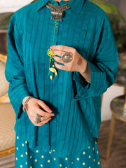 Green Cotton Dobby 2 Piece Stitched - ALT-2PS-LKS-1159