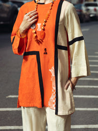 Orange Dobby 2Pc Stitched - ALP-2PS-LKS-1794