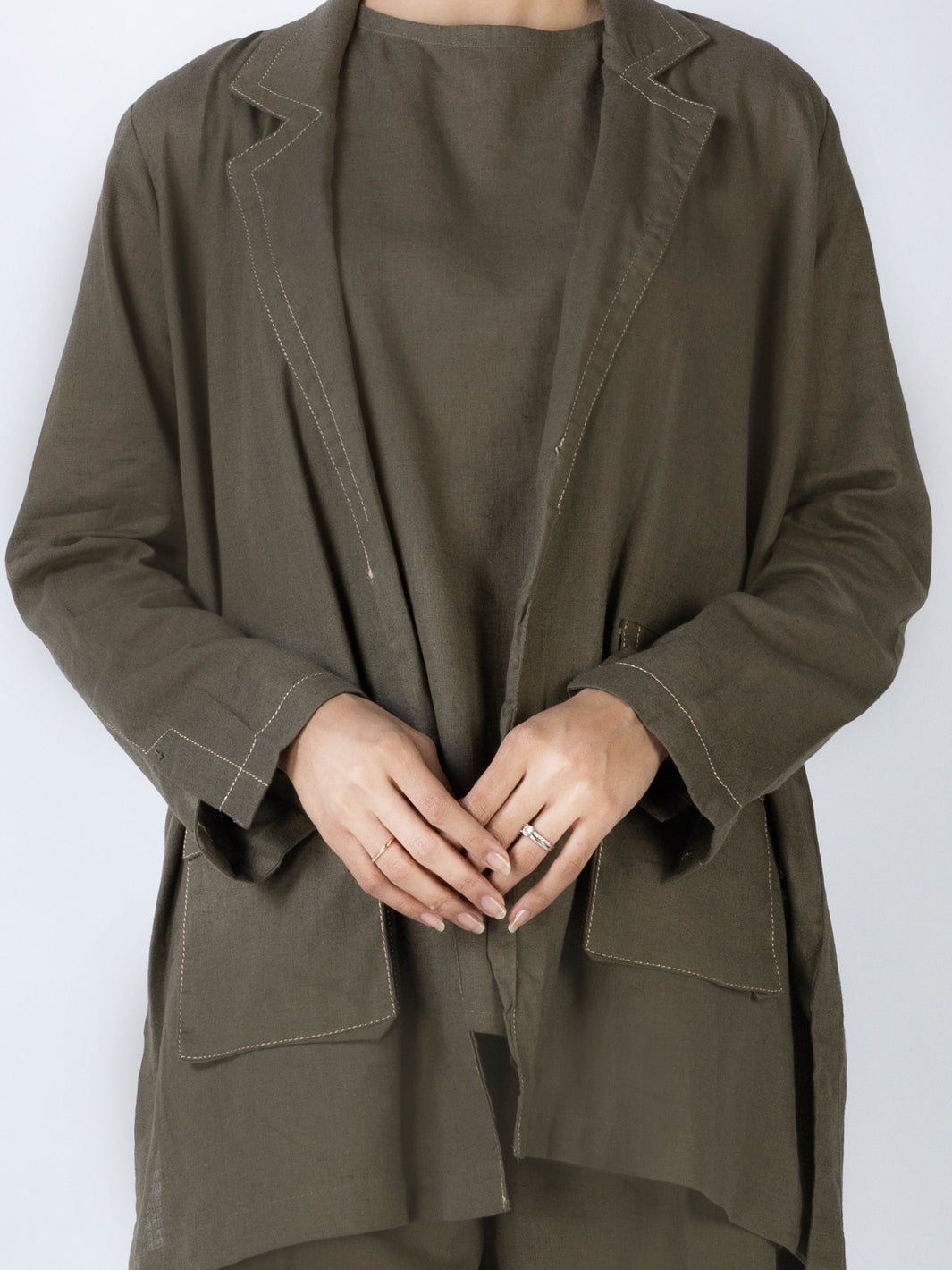 Army Green CharmeuseÃ‚Â 2 Piece Stitched - AL-2PS-LKS-905