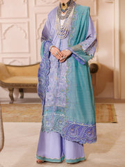 Light Purple Raw Silk 3 Piece Formal Unstitched - AL-3PS-LS-UN-454 - Almirah Online