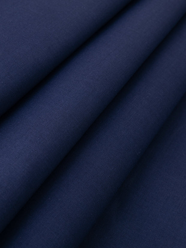 Navy Blue Cotton Unstitched Fabric - AL-Maharaja-23