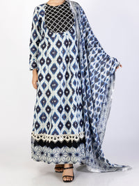 Blue Lawn 2 Piece Unstitched - ALP-2PS-SLKD-2253