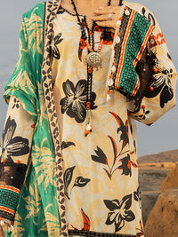 Beige Lawn 2 Piece Unstitched - ALP-2PS-SLKD-2254