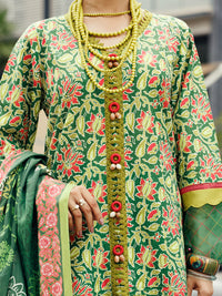 Green Lawn 2Pc Unstitched - ALP-2PS-SLKD-UN-2263