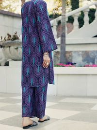 Black Lawn Co-ord Set - ALP-2PS-SLKS-2231