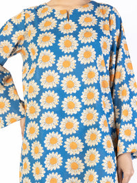 Blue Cambric Co-ord Set - ALP-2PS-SLKS-2234