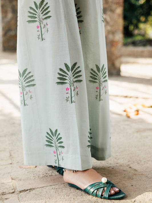 Light Green Cambric Trousers - ALP-T-2274