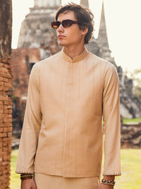 Beige Cotton Waistcoat - AL-WC-459