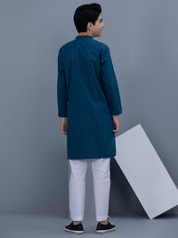 Blue Cotton Kurta - ALT-K-016