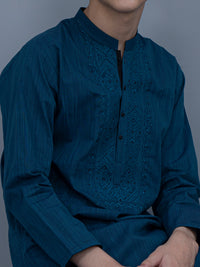 Blue Cotton Kurta - ALT-K-016