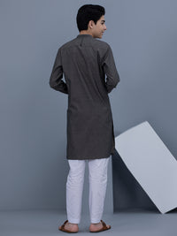 Grey Cotton Kurta - ALT-K-021A
