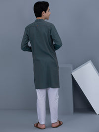 Sea Green Cotton Kurta - ALT-K-022A