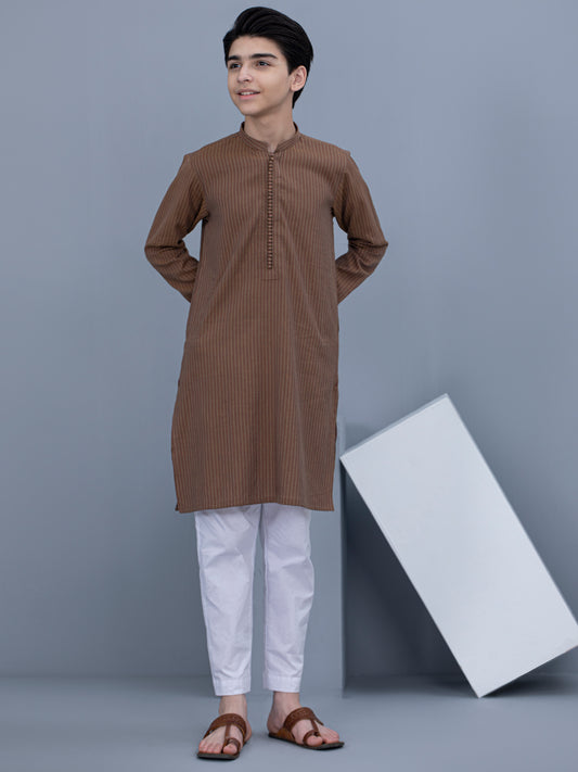 Brown Cotton Kurta - ALT-K-023A