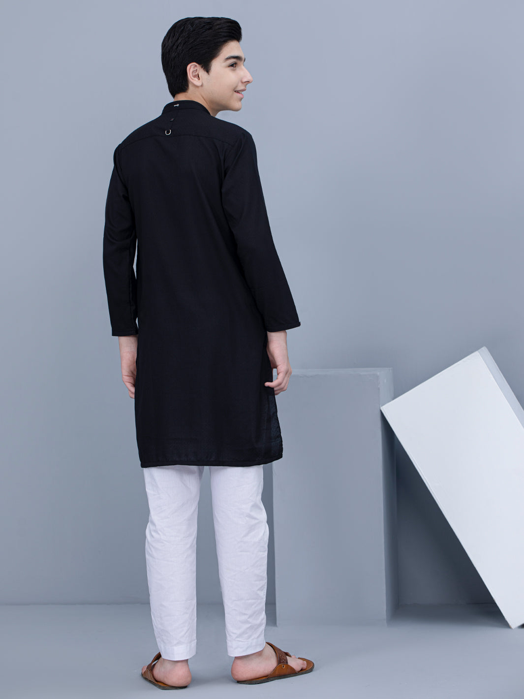 Black Blended Kurta - ALT-K-024B