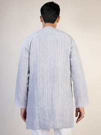 Grey Linen Short Kurta - ALCR-K-040