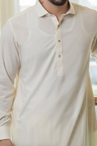 Cream Kameez Shalwar - ALWA-KS-065