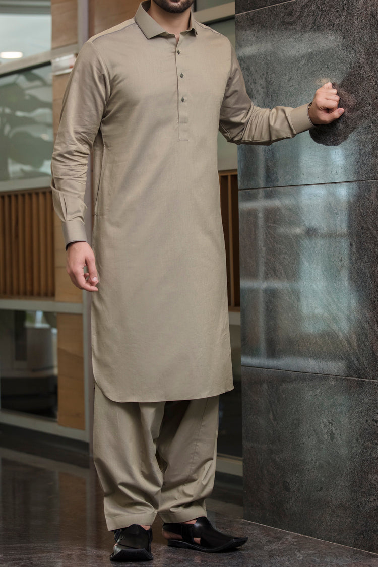 Green Kameez Shalwar - ALWA-KS-048