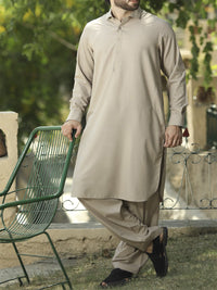 Grey Kameez Shalwar - ALWA-KS-088