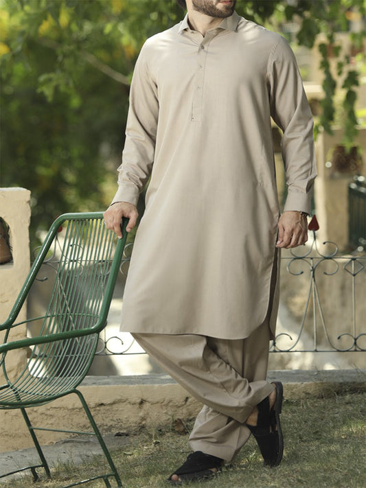 Grey Kameez Shalwar - ALWA-KS-088