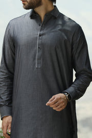 Grey Kameez Shalwar - ALWA-KS-095