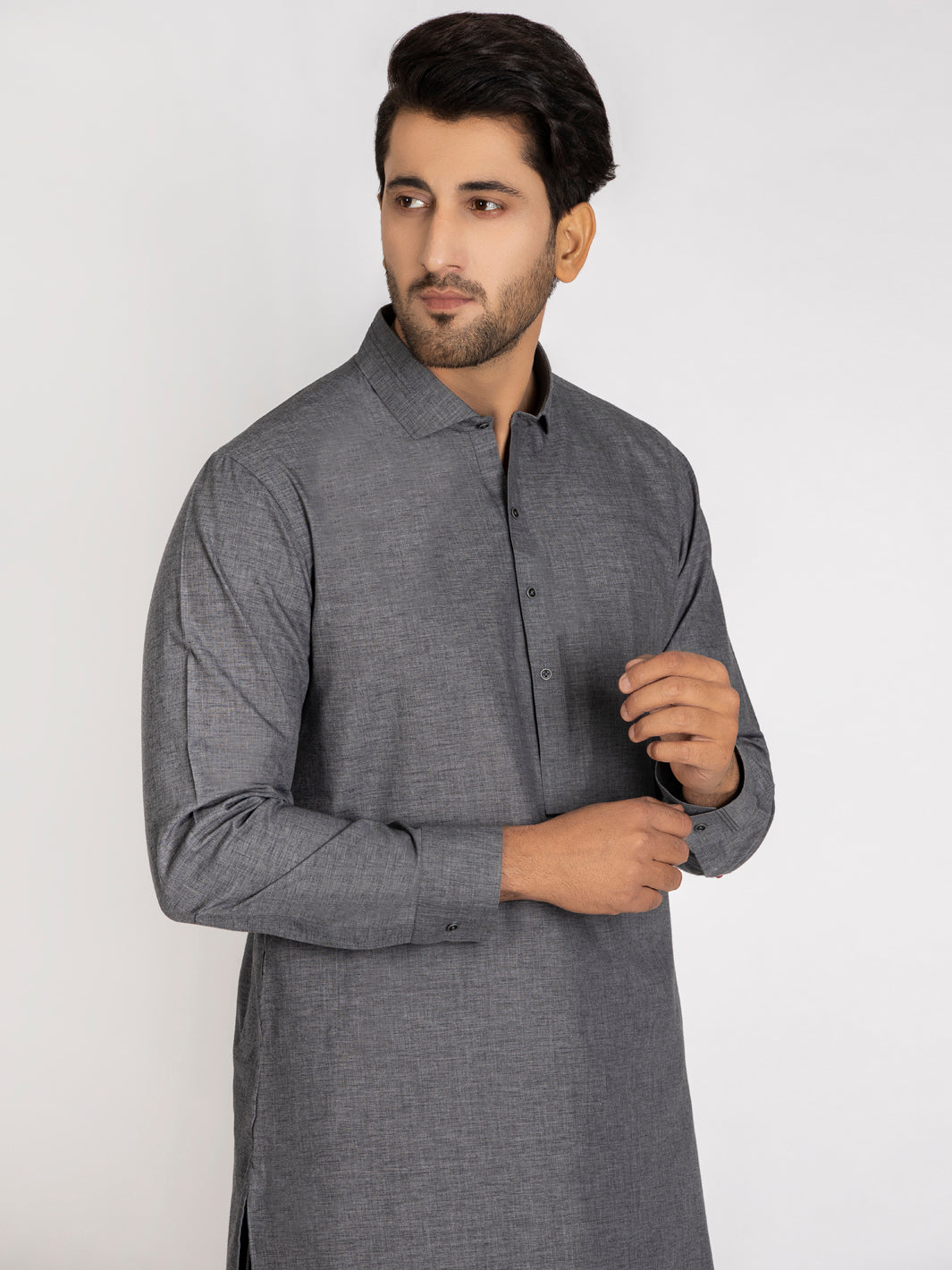 Grey Kameez Shalwar - ALWA-KS-263