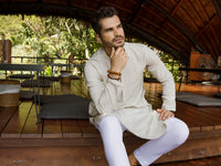 Cream Kurta - AL-K-1001