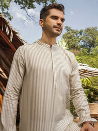Cream Kurta - AL-K-1001