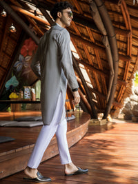 Light Grey Kurta - AL-K-1002