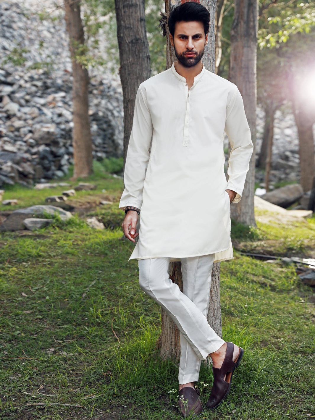 Off White Kurta - AL-K-1014