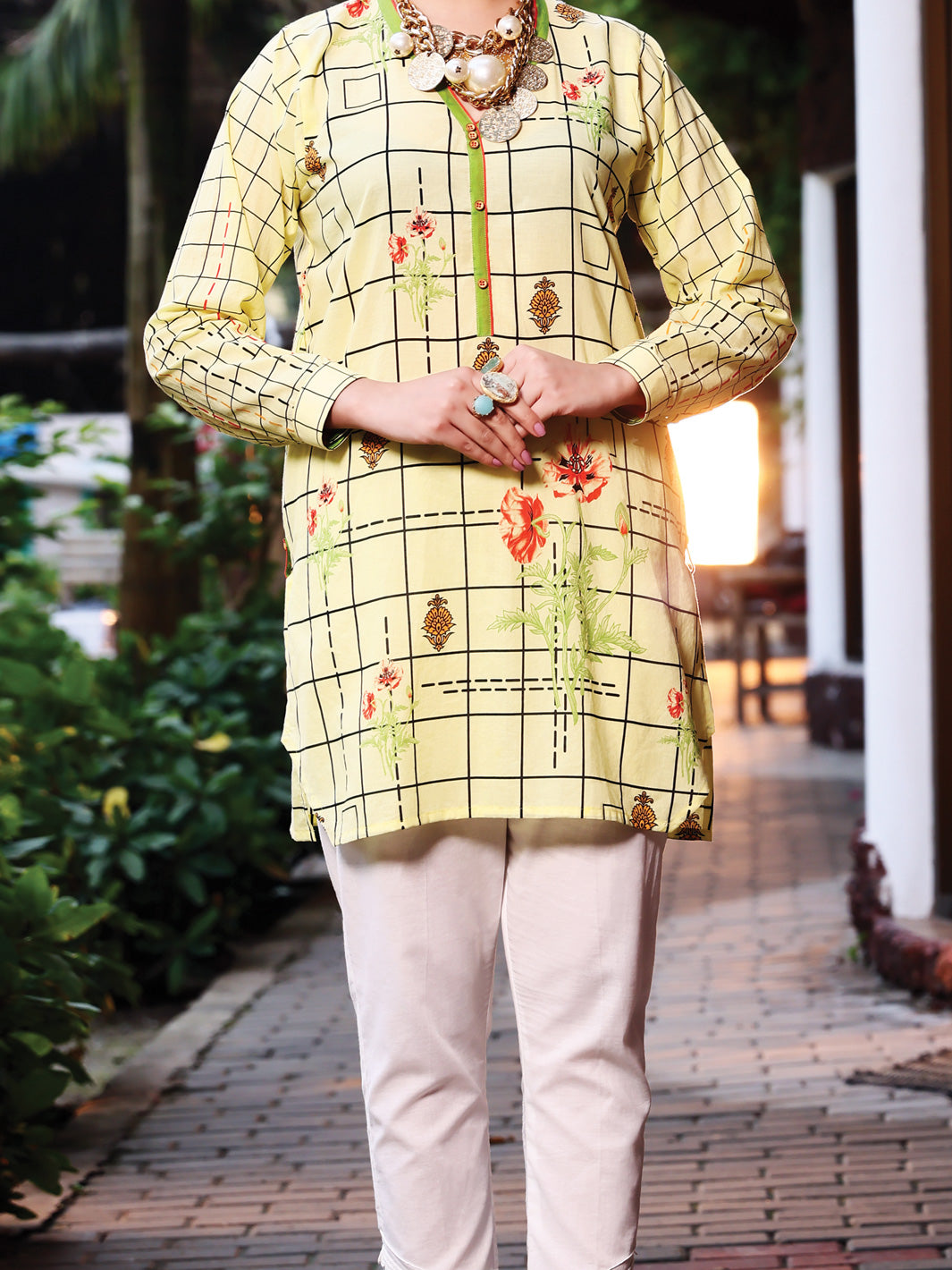 Lime Lawn Tunic - ALP-LK-1016B