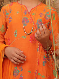 Orange Raw Silk 2 Piece Stitched - ALT-2PS-LKS-1017