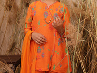 Orange Raw Silk 2 Piece Stitched - ALT-2PS-LKS-1017