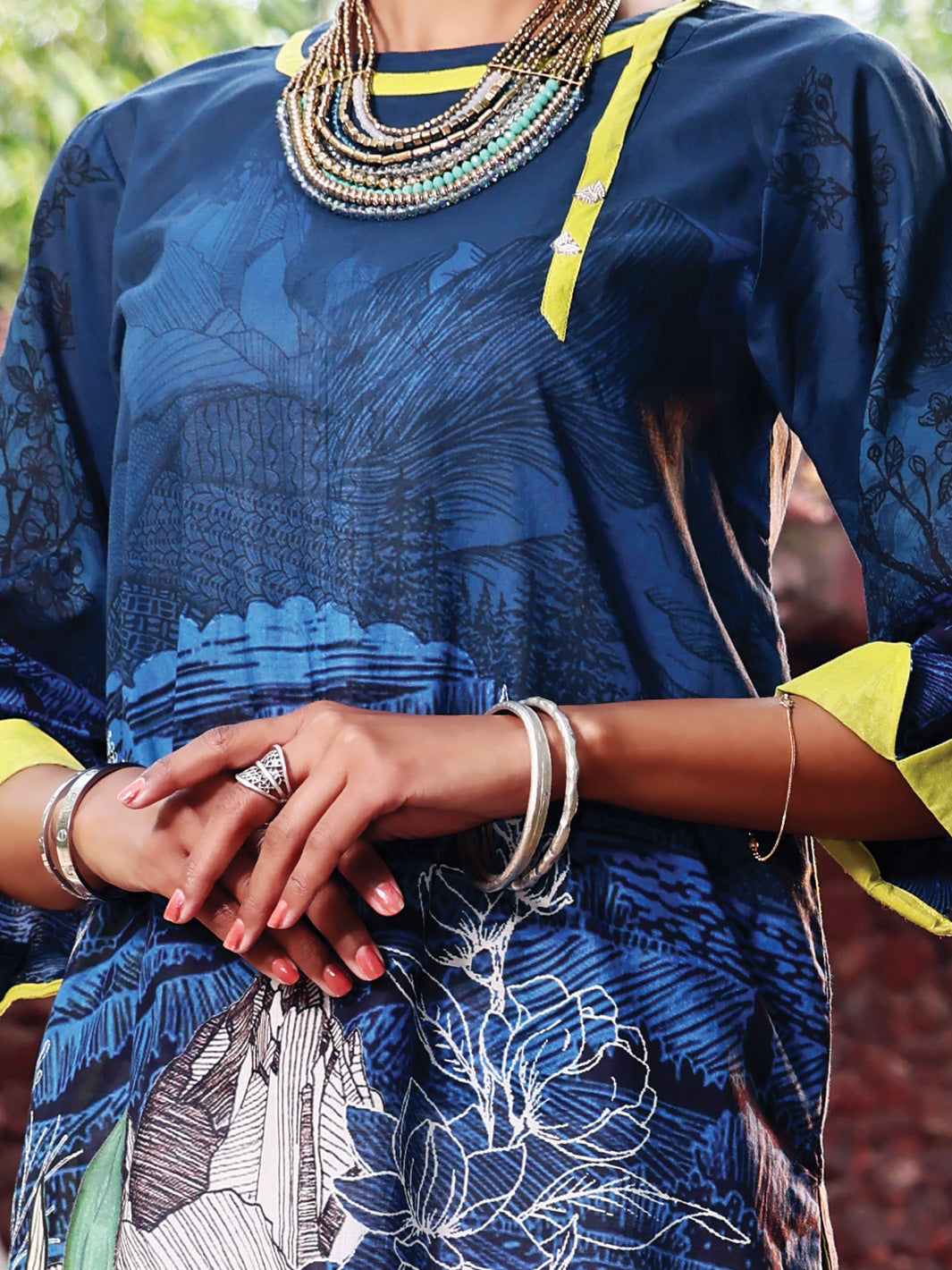 Teal Lawn Tunic - ALP-LK-1018