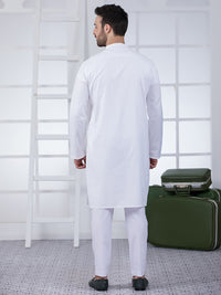 White Cotton Kurta - AL-K-1018
