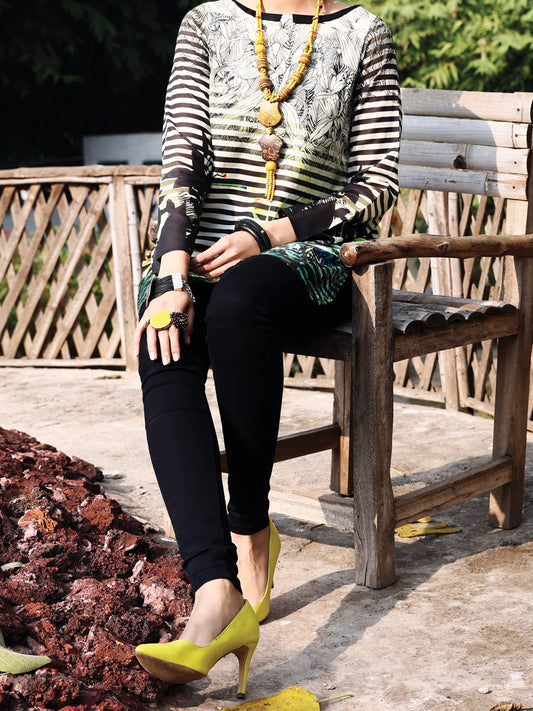 Black Lawn Tunic - ALP-LK-1019