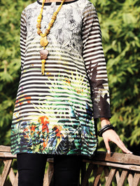 Black Lawn Tunic - ALP-LK-1019