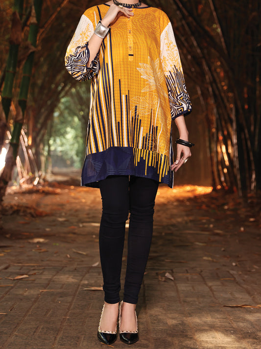 Yellow Lawn Tunic - ALP-LK-1020