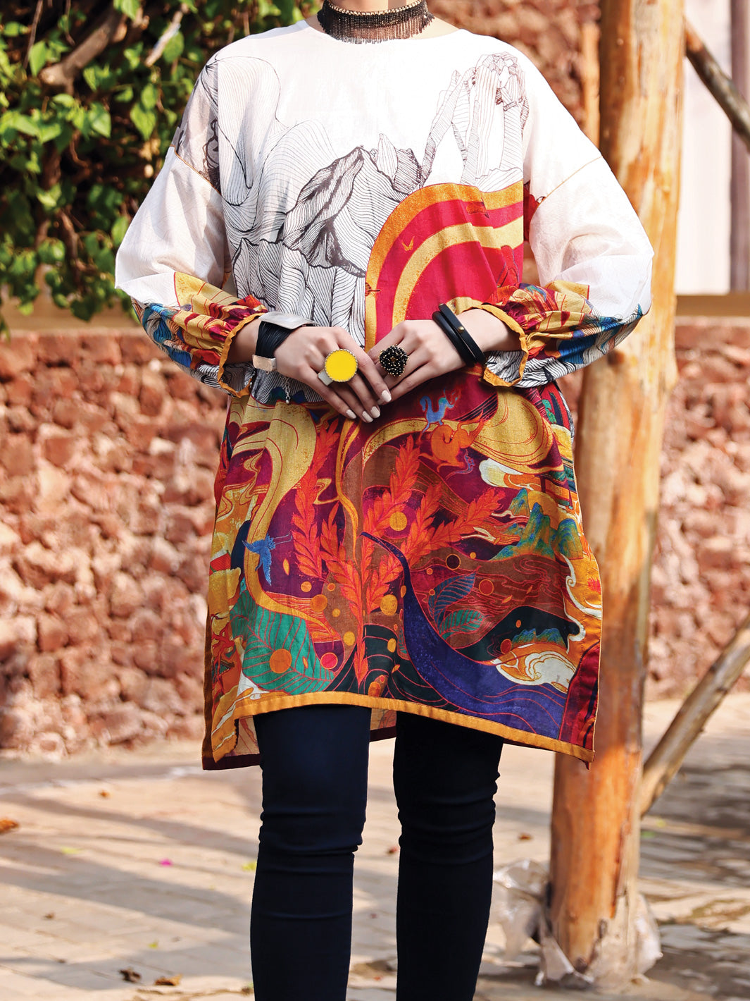 White Lawn Tunic - ALP-LK-1021