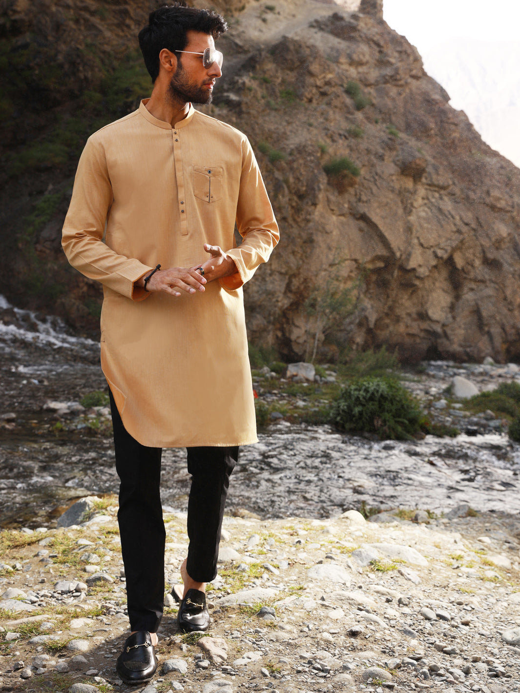 Yellow Kurta - AL-K-1023
