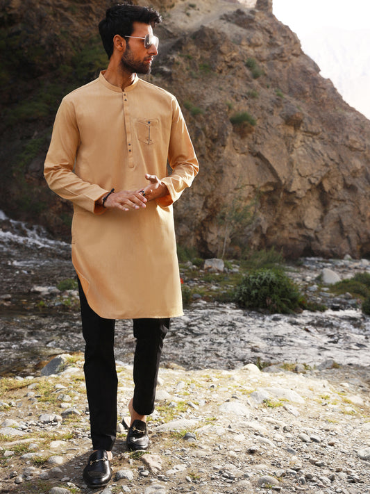 Yellow Kurta - AL-K-1023