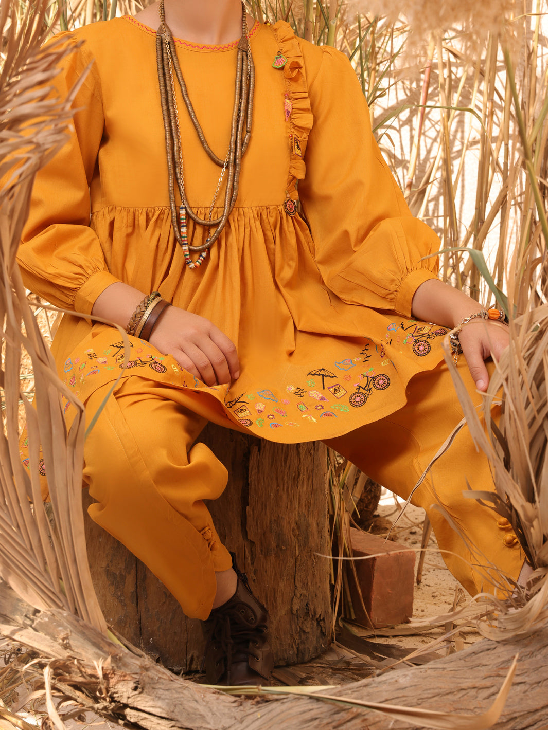 Yellow Dyed 2 Piece Stitched - ALT-2PS-LKS-1023