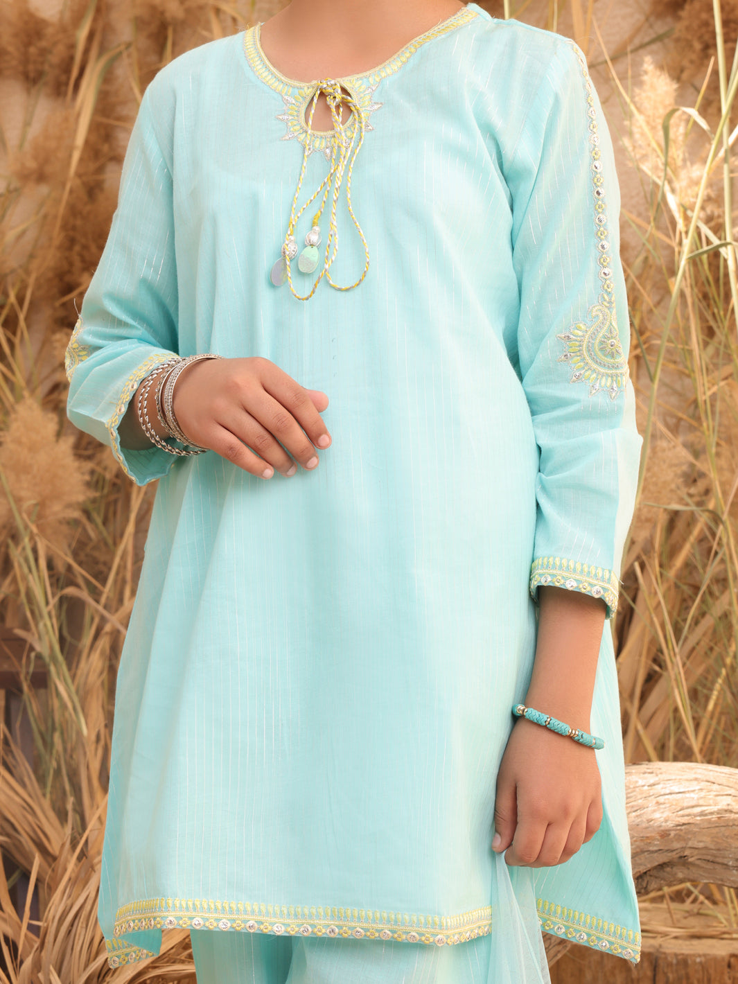 Ice Blue 2 Piece Stitched - ALT-2PS-LKS-1027