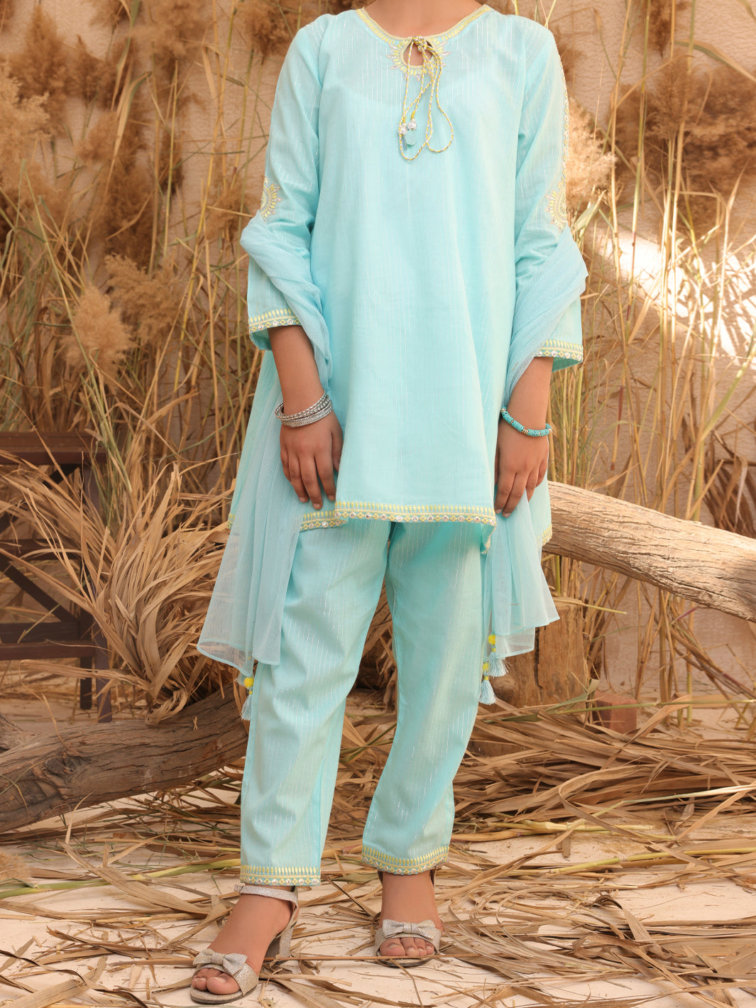 Ice Blue 2 Piece Stitched - ALT-2PS-LKS-1027