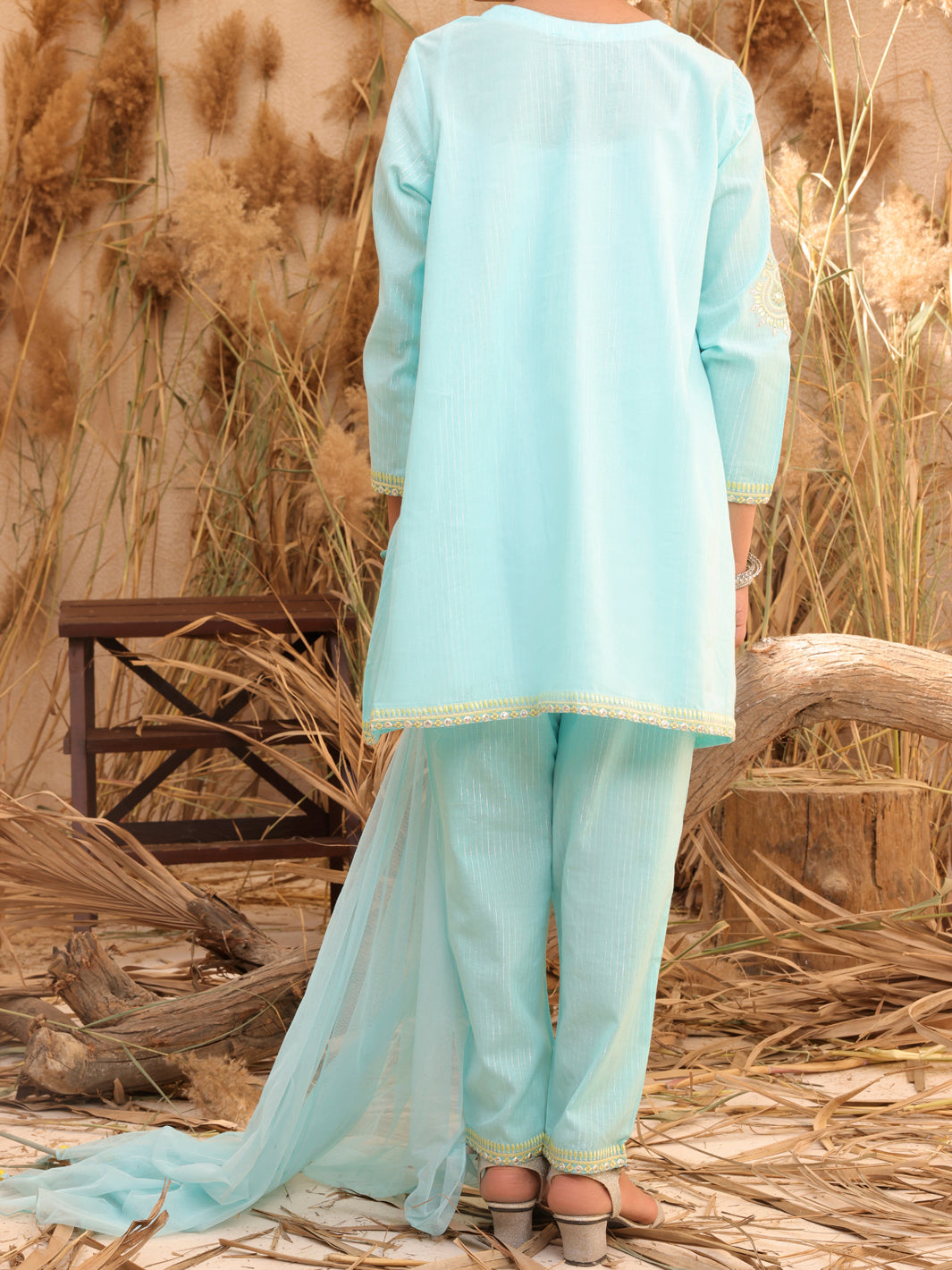 Ice Blue 2 Piece Stitched - ALT-2PS-LKS-1027