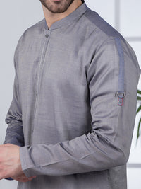 Grey Kurta - AL-K-1028